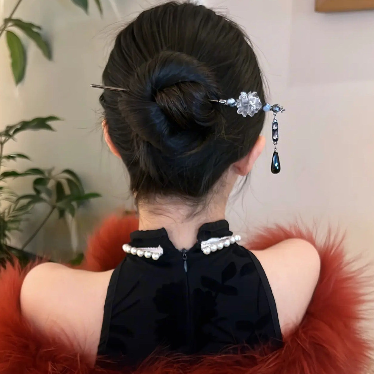 New Chinese style ink flower hairpin